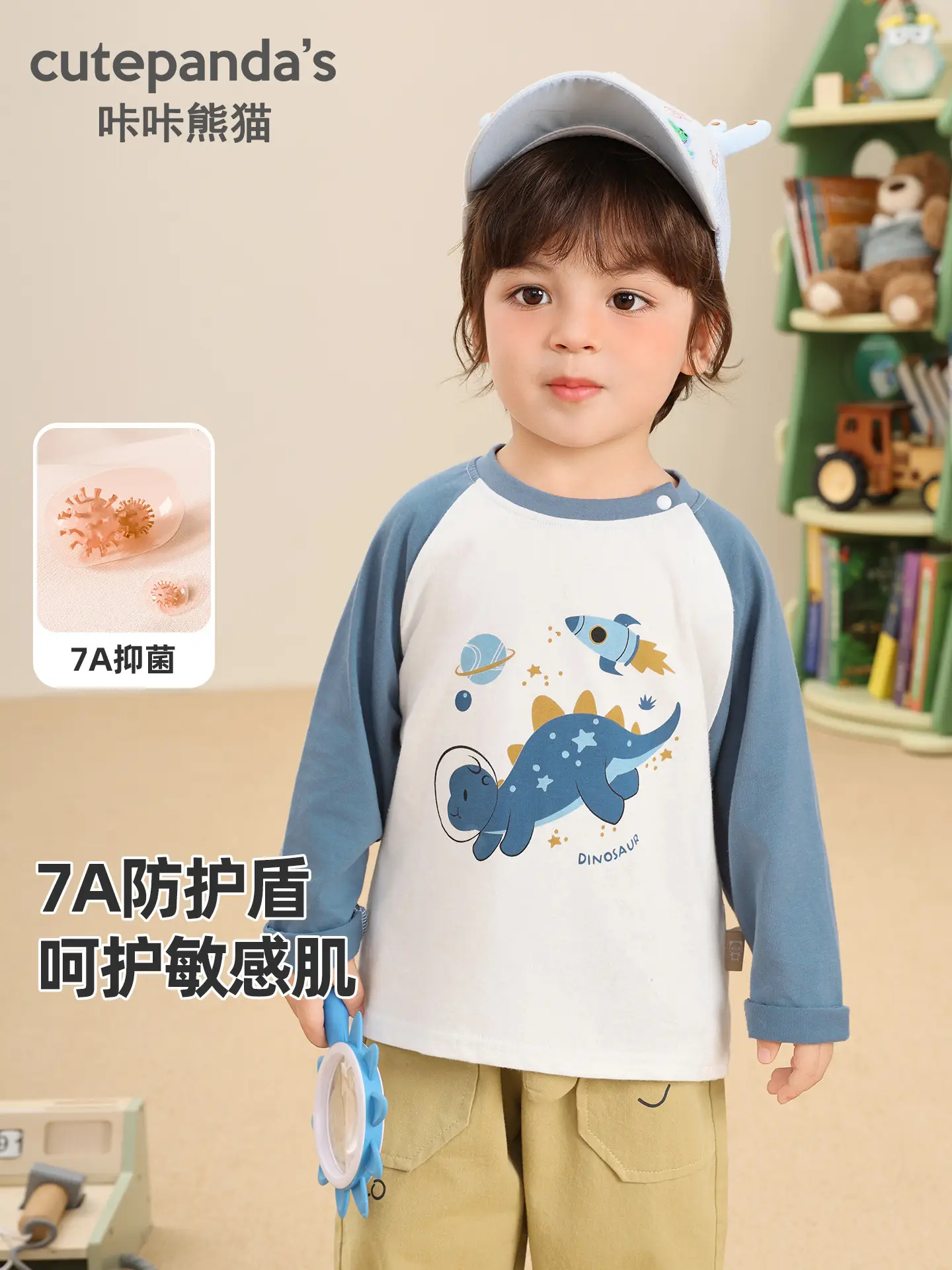 Girls Pink Long Sleeve T-Shirt with 7A Antibiotic Patch - Image 8