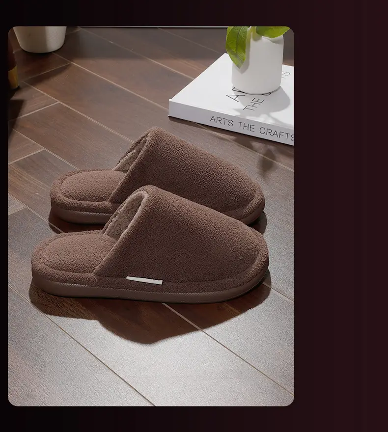 2026 New Cotton Slippers for Men, Winter Indoor Home Plush Warm Thick-Soled Antibacterial Anti-Odor Silent Cotton Slippers for Women — feature 10