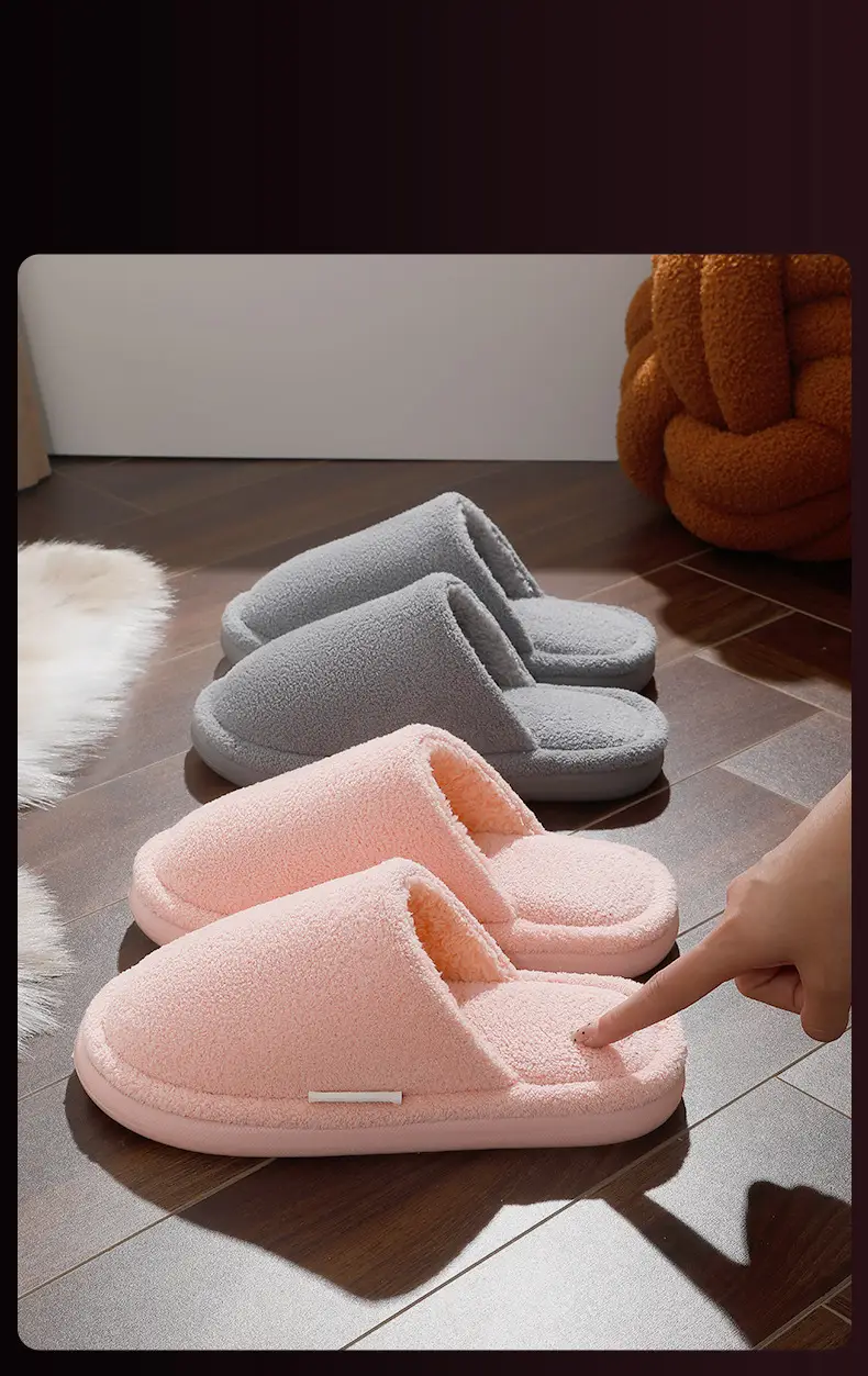 2026 New Cotton Slippers for Men, Winter Indoor Home Plush Warm Thick-Soled Antibacterial Anti-Odor Silent Cotton Slippers for Women — feature 12