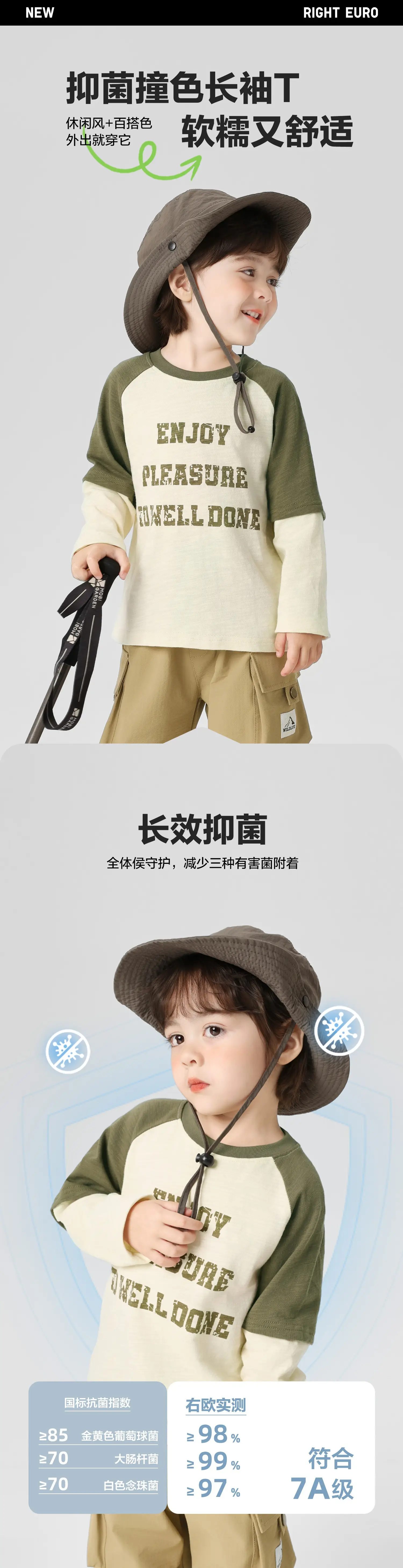Right European Boys Pure Cotton Long Sleeve T-Shirt Autumn Kidsren's Clothing — feature 2