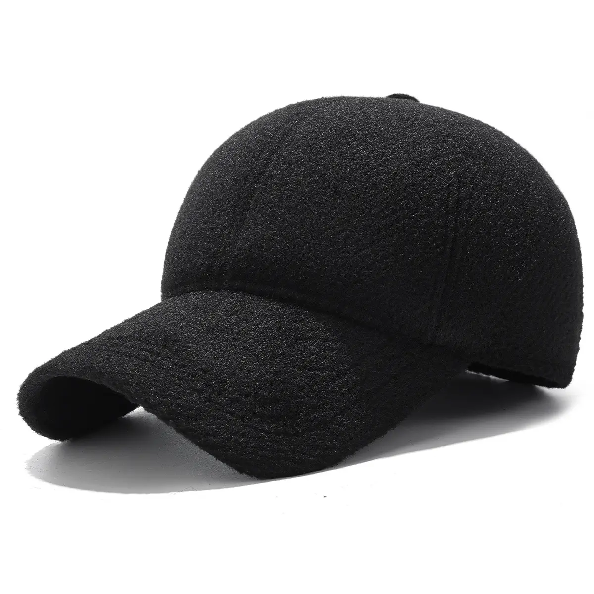 Black Velvet Peaked Cap for Men Winter Cold Proof - Image 7