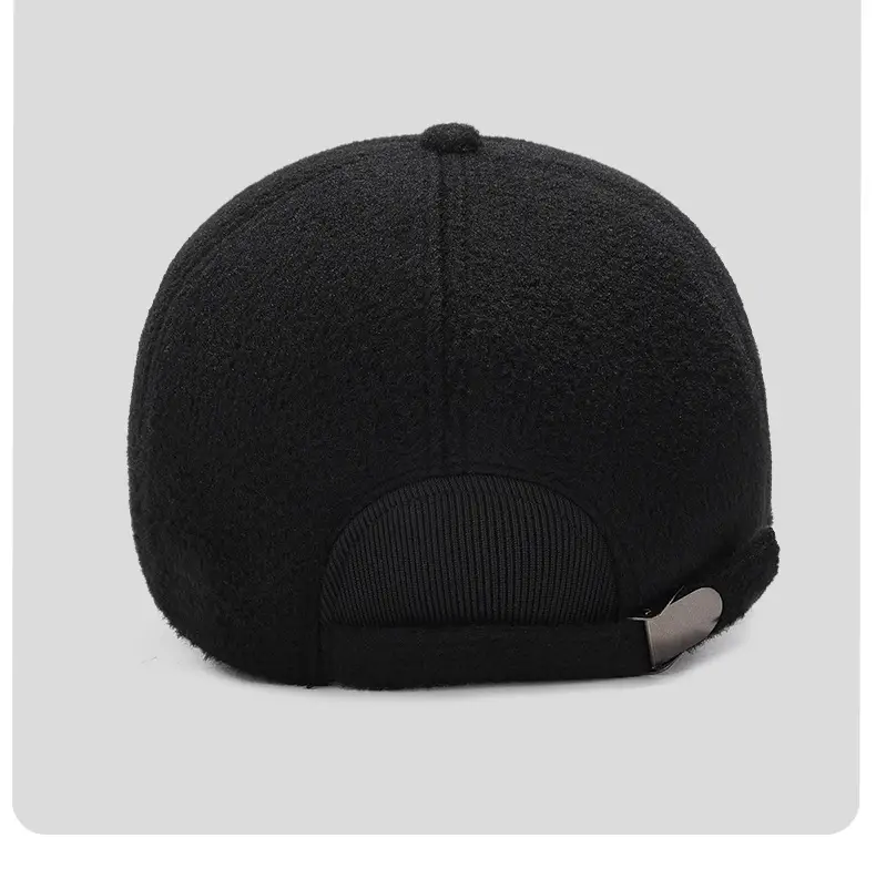 Black Velvet Peaked Cap for Men Winter Cold Proof — feature 11