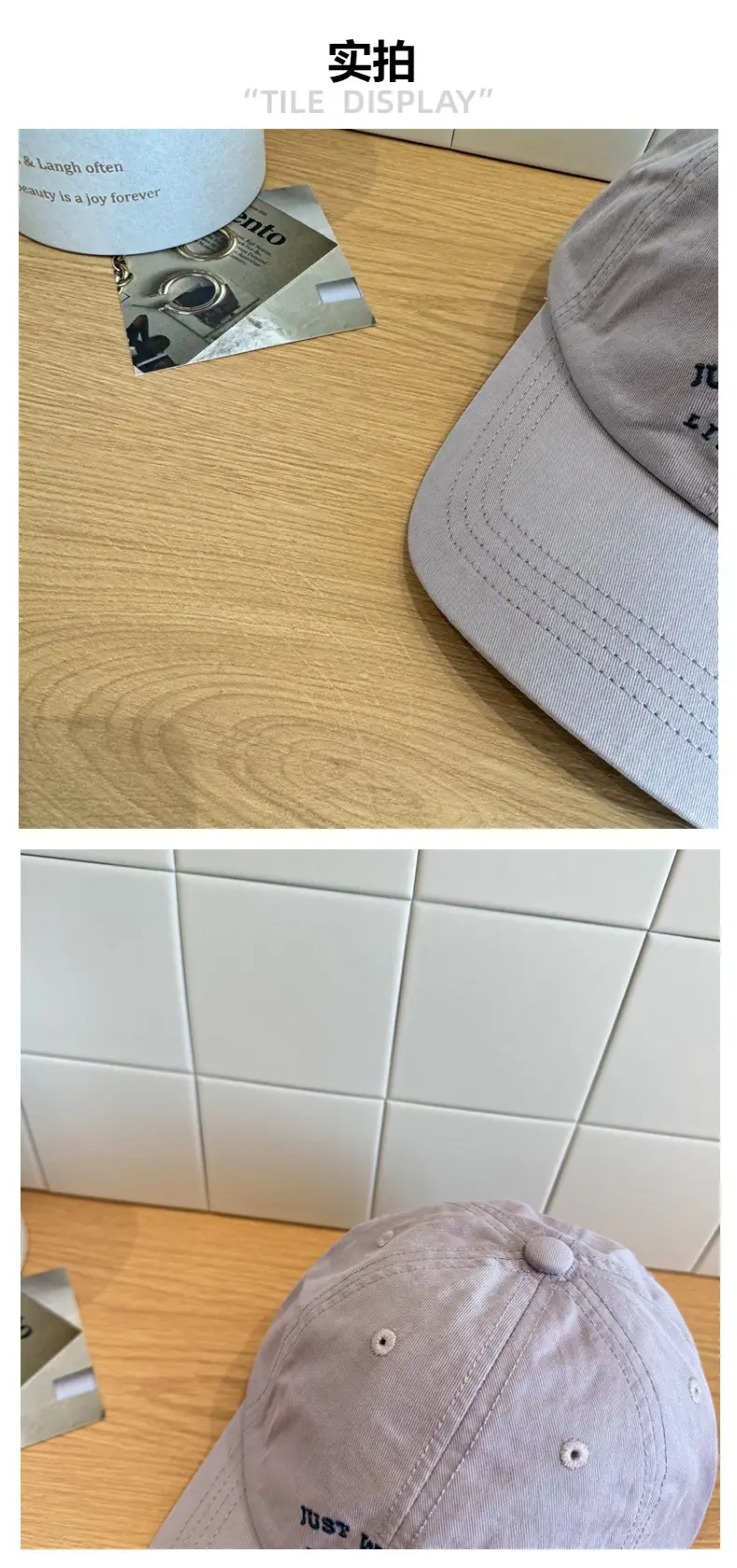 Women Korean Bear Embroidered Baseball Cap — feature 4