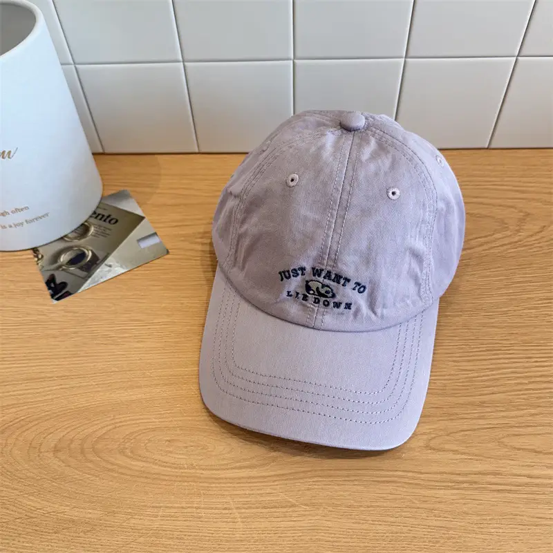 Women Korean Bear Embroidered Baseball Cap - Image 2