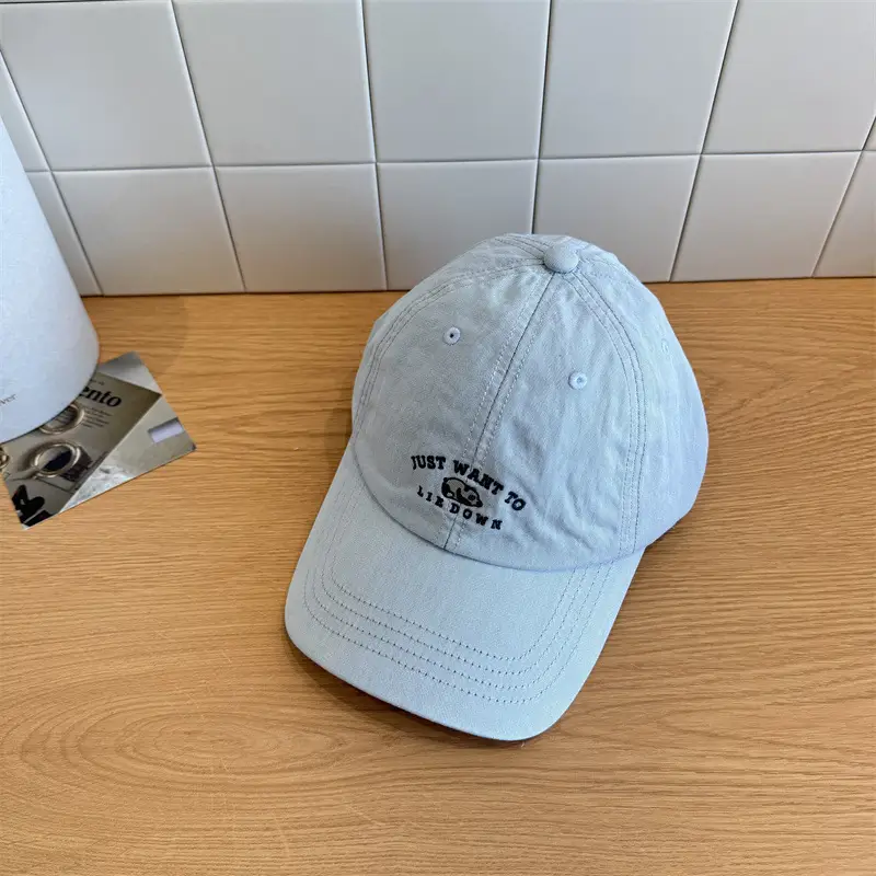 Women Korean Bear Embroidered Baseball Cap - Image 4