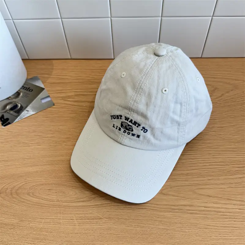 Women Korean Bear Embroidered Baseball Cap - Image 5
