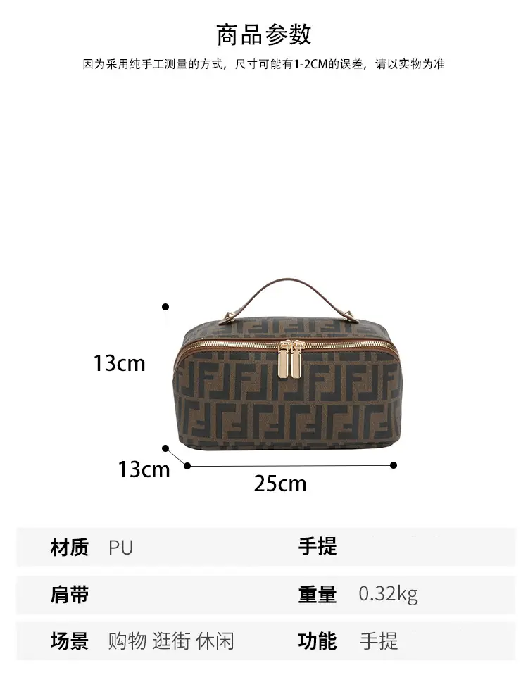 Fendi Logo Travel Storage Bag with Zipper Closure — feature 12