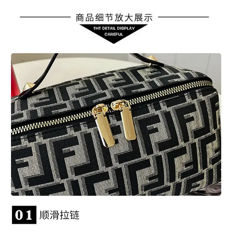 Fendi Logo Travel Storage Bag with Zipper Closure — feature 14
