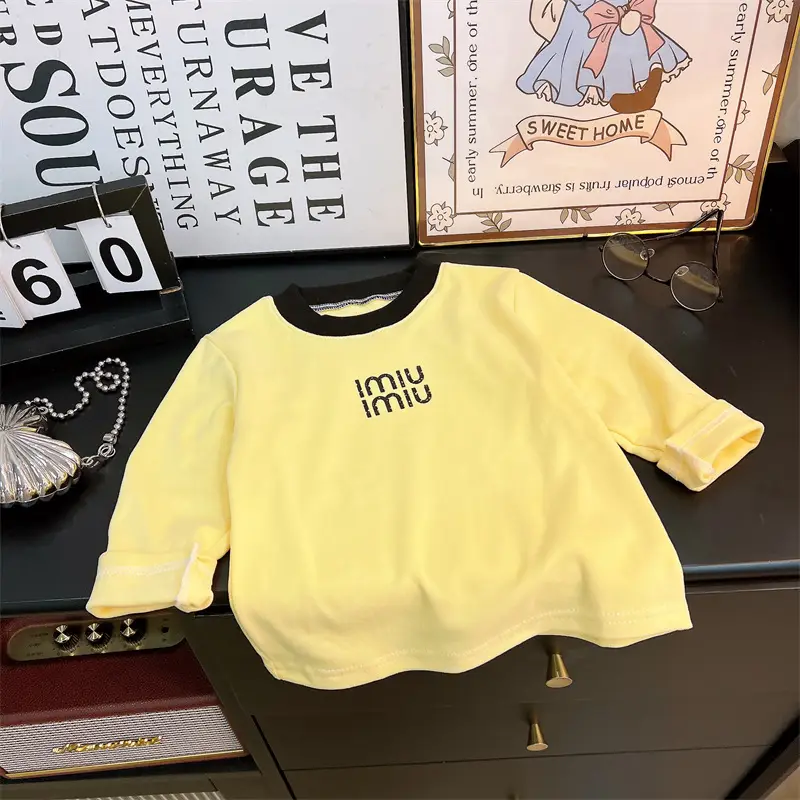 Girls Long Sleeve T-Shirt New Autumn Warm Base Layer - Image 2