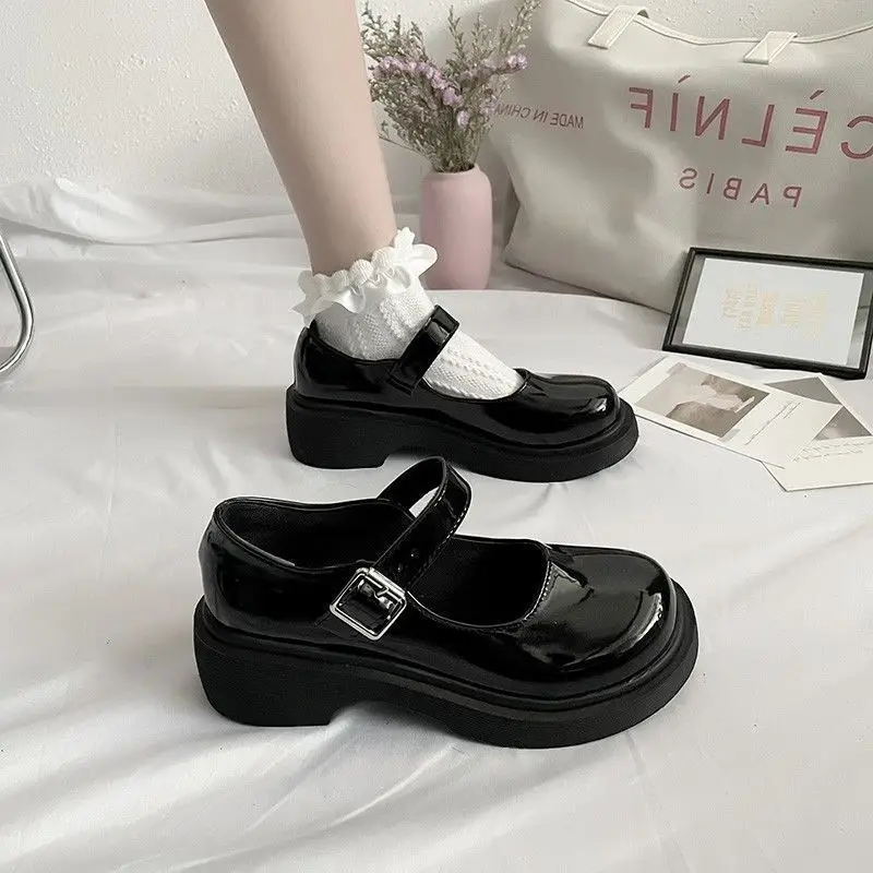 Girls' Black Leather Shoes, Performance Shoes, Princess Shoes, Small Leather Shoes, Kidsren's Students' Soft-Soled White Flats, School Shoes