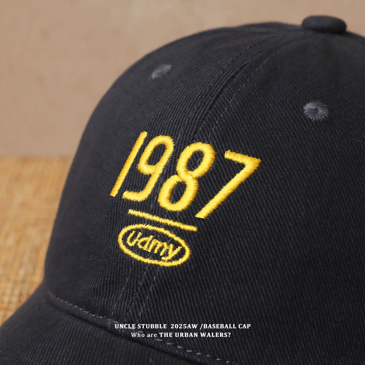 1987 Embroidered Baseball Cap Olive Green — feature 12