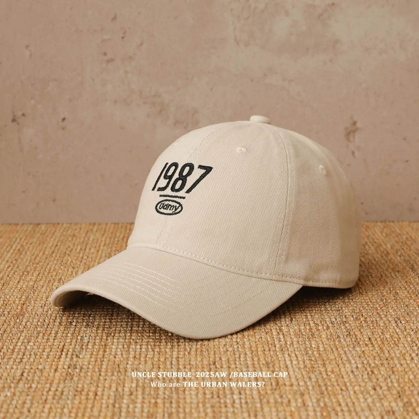 1987 Embroidered Baseball Cap Olive Green — feature 2