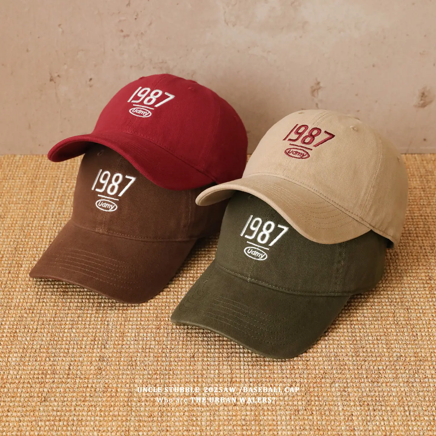 1987 Embroidered Baseball Cap Olive Green — feature 7