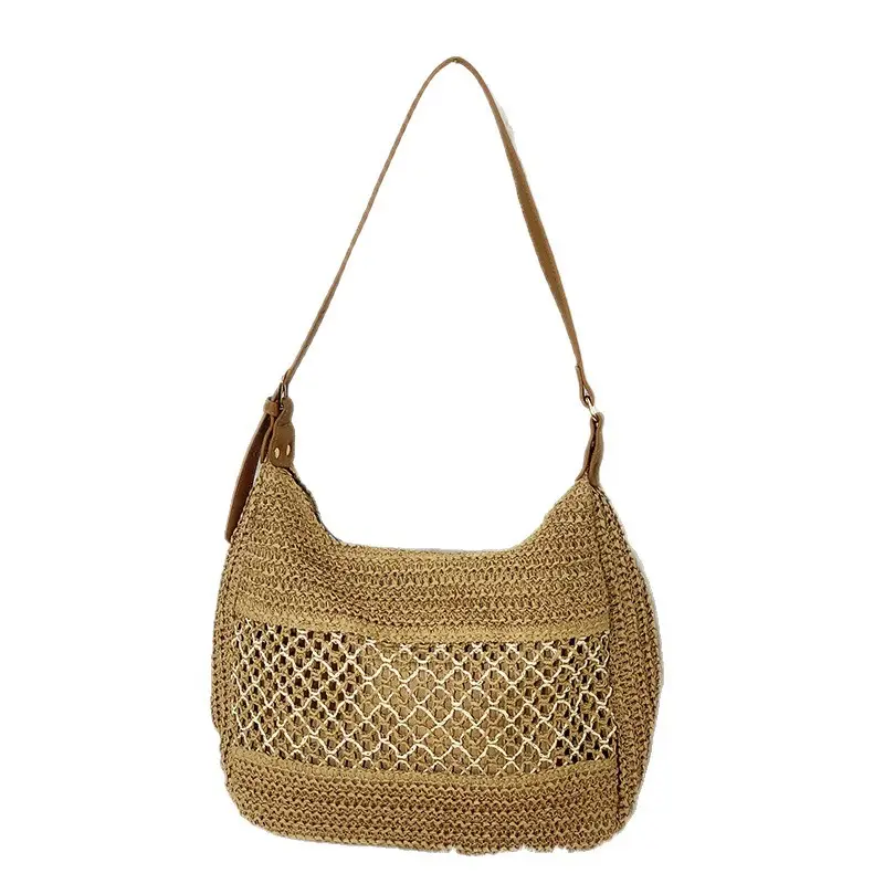 New Satchel Straw Bag One Shoulder Adjustable Strap Beach Bag - Image 7