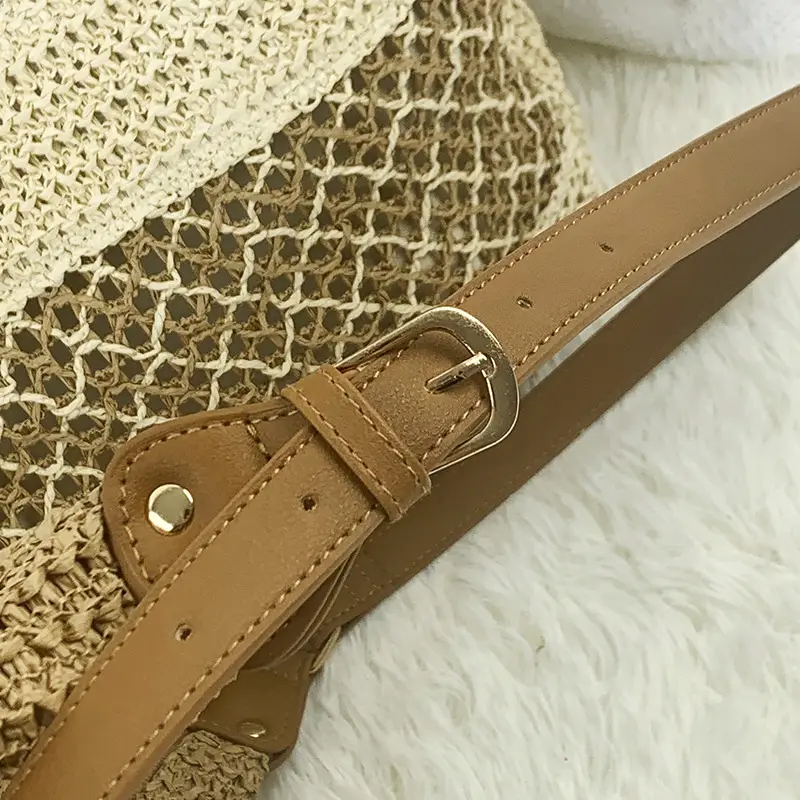 New Satchel Straw Bag One Shoulder Adjustable Strap Beach Bag — feature 13