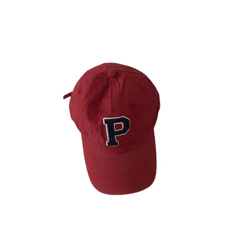 Kids Duckbill Cap P Letter Gray Sunshade Hat - Image 11