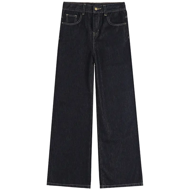 Dark Blue Wide Leg Jeans for Women Plus Size