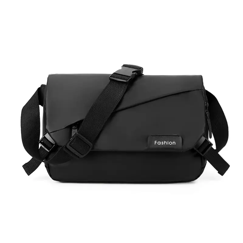 Men's Black Crossbody Shoulder Bag Large Capacity Commuter Casual Messenger