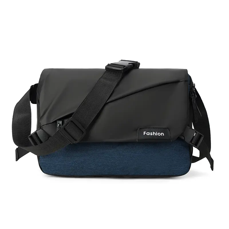 Men's Black Crossbody Shoulder Bag Large Capacity Commuter Casual Messenger