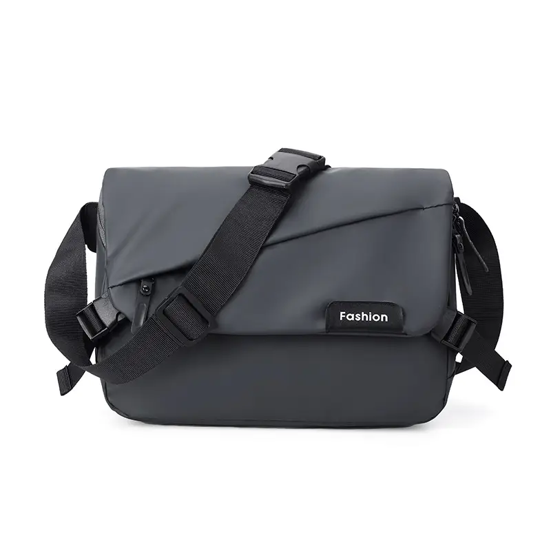 Men's Black Crossbody Shoulder Bag Large Capacity Commuter Casual Messenger