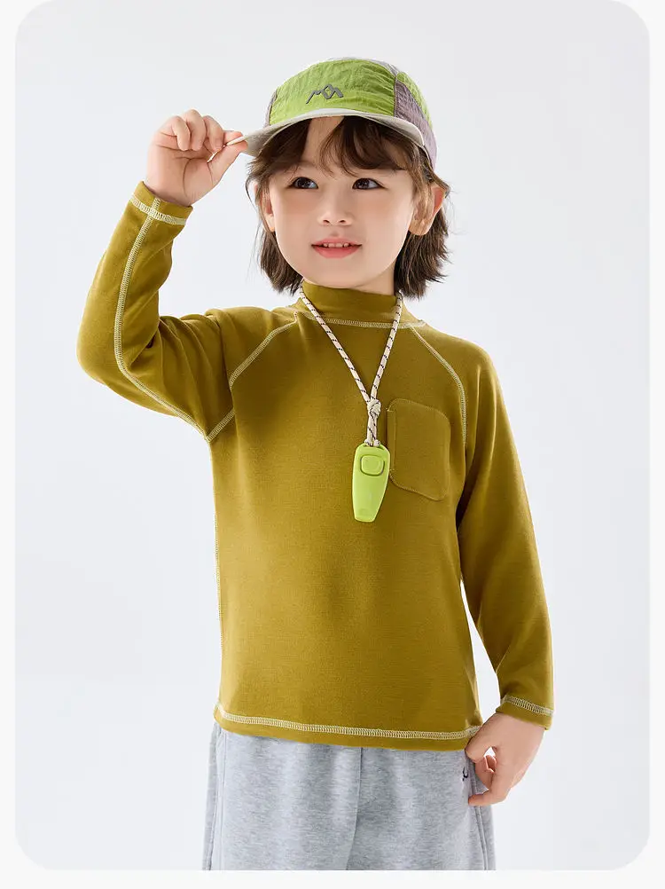 Dudujia Kids T-Shirt Cream Half Turtleneck Baby Winter Top — feature 10