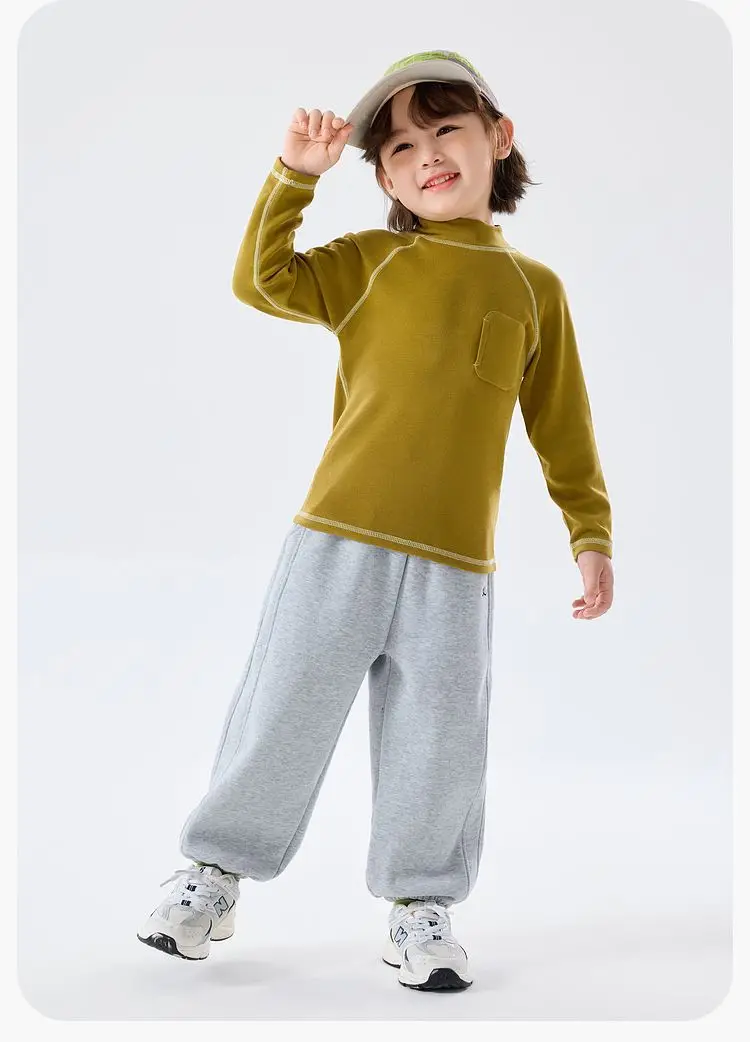 Dudujia Kids T-Shirt Cream Half Turtleneck Baby Winter Top — feature 14