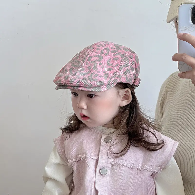 Leopard Print Forward Cap for Girls Spring Autumn — feature 2