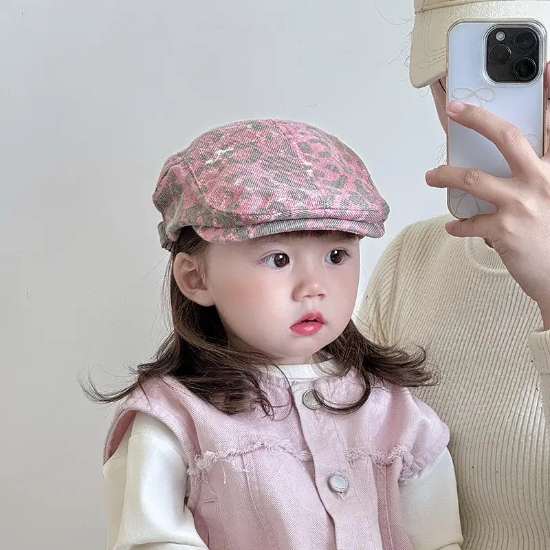 Leopard Print Forward Cap for Girls Spring Autumn — feature 4