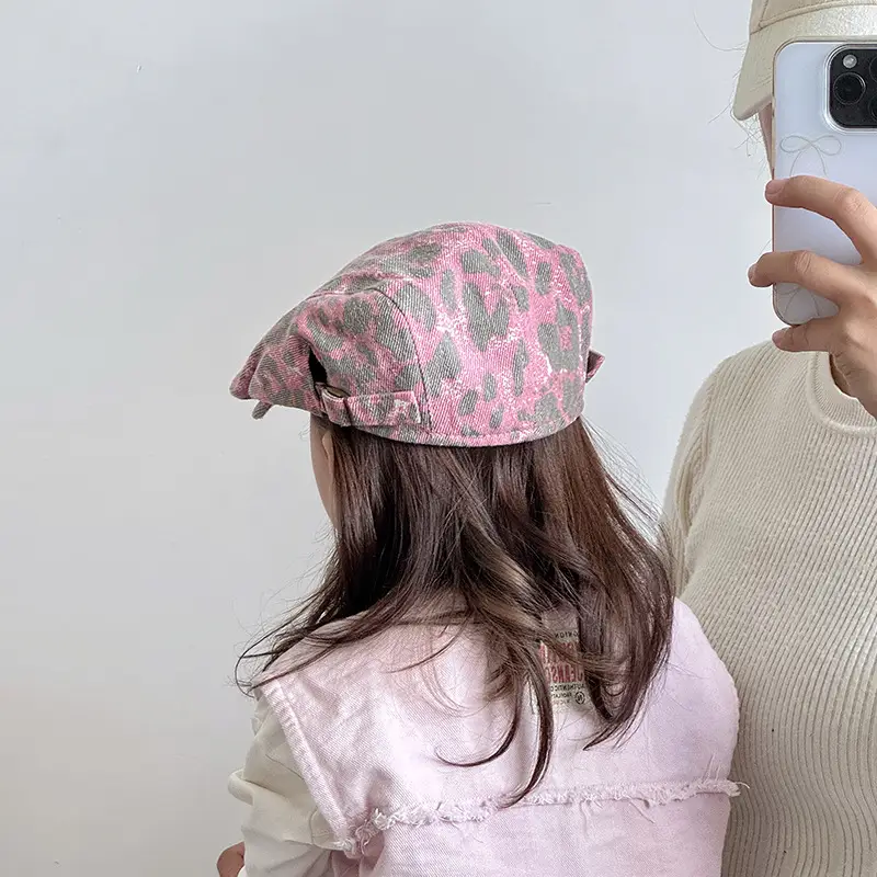 Leopard Print Forward Cap for Girls Spring Autumn — feature 7