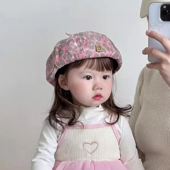 Leopard Print Forward Cap for Girls Spring Autumn - Image 2