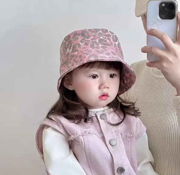 Leopard Print Forward Cap for Girls Spring Autumn - Image 3