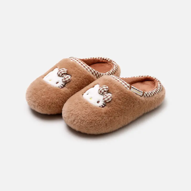 Sanrio Genuine Winter Cotton Slippers for Women, Winter Non-Slip Closed-Toe Plush Slippers, Autumn and Winter Thickened Warm Fur Slippers - Image 13