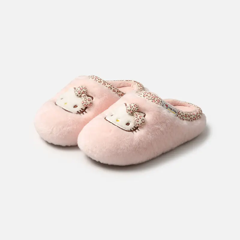 Sanrio Genuine Winter Cotton Slippers for Women, Winter Non-Slip Closed-Toe Plush Slippers, Autumn and Winter Thickened Warm Fur Slippers - Image 14