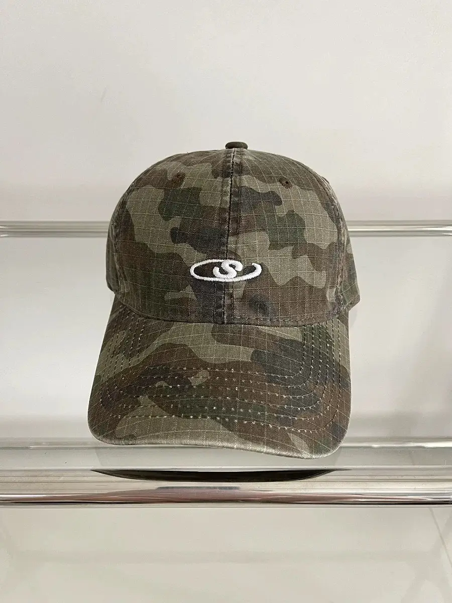 Women Wash Denim Camo Baseball Cap Wide Brim Large Head - Image 6