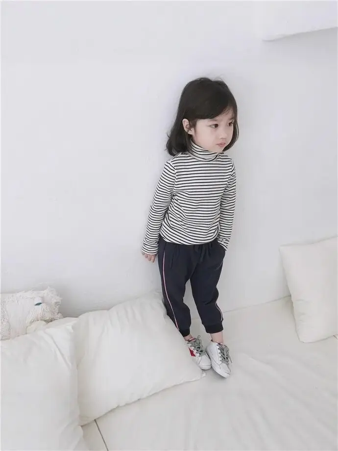 Girls German Velvet Striped Tops Medium Large