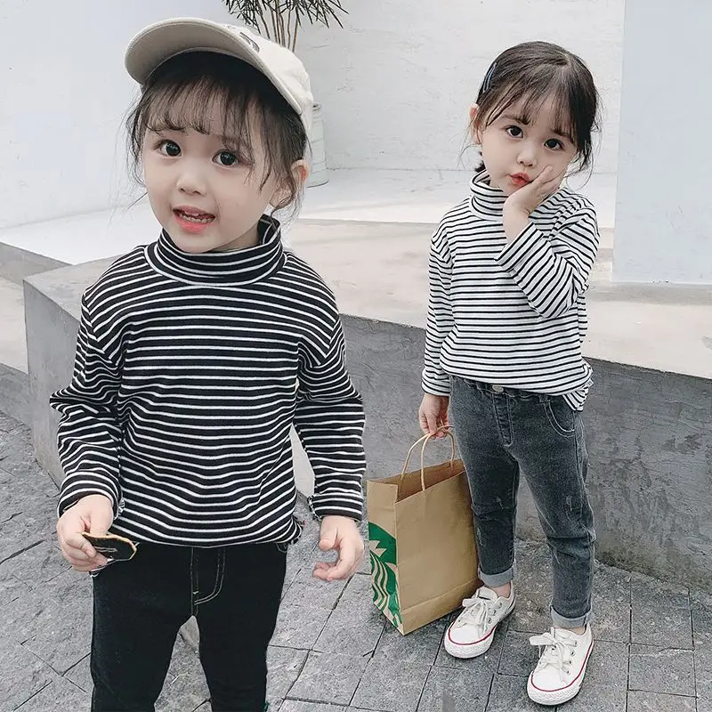 Girls German Velvet Striped Tops Medium Large — feature 1
