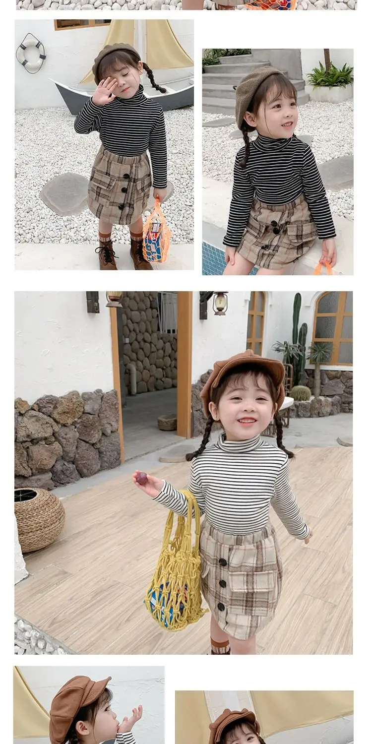 Girls German Velvet Striped Tops Medium Large — feature 8