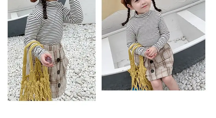 Girls German Velvet Striped Tops Medium Large — feature 9
