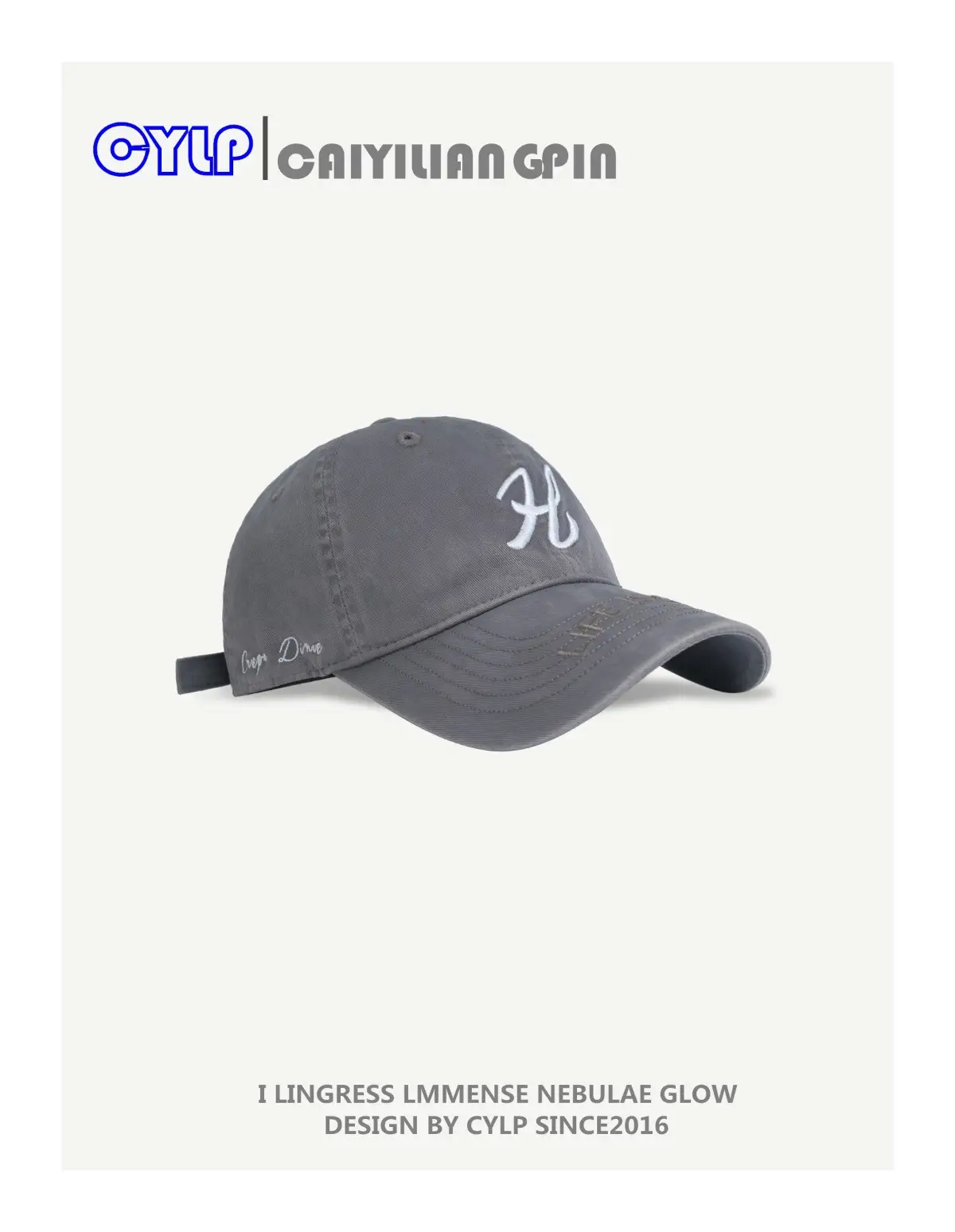 Korean Style H Embroidered Baseball Cap for Women Men — feature 12