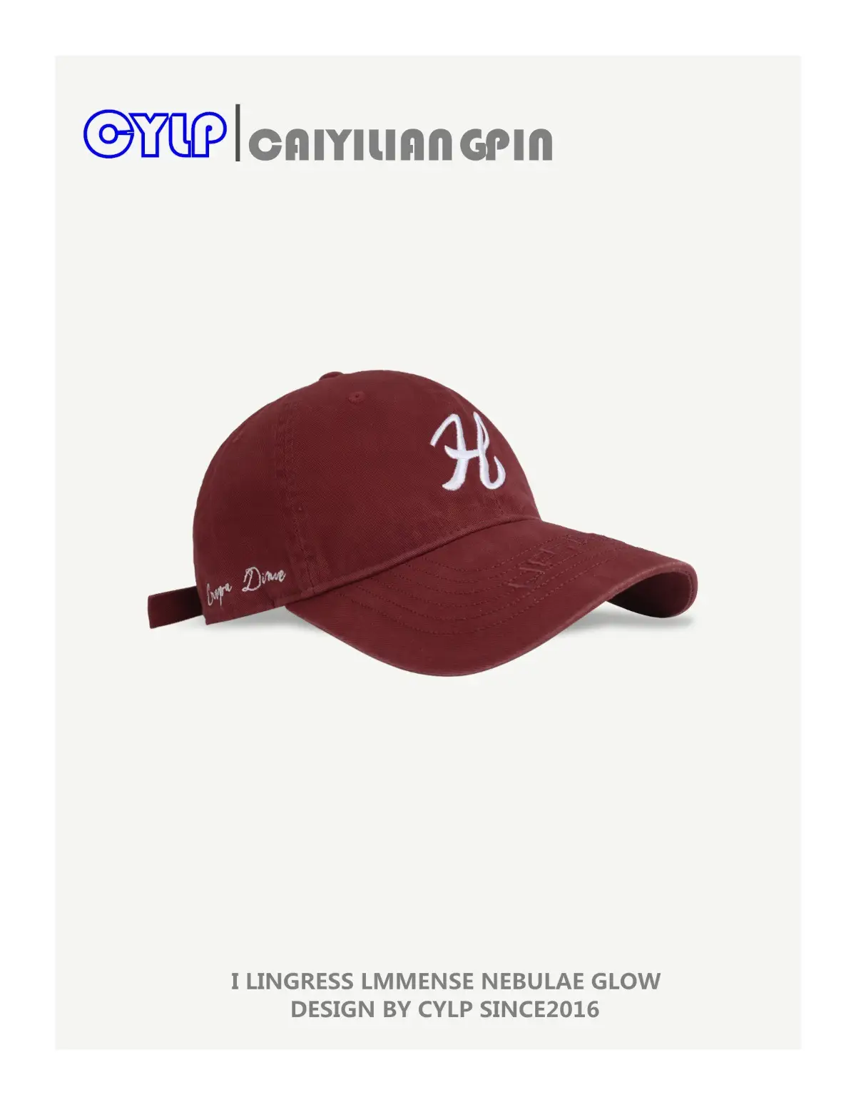 Korean Style H Embroidered Baseball Cap for Women Men — feature 14
