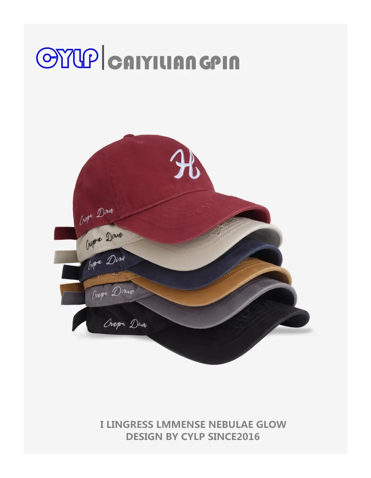 Korean Style H Embroidered Baseball Cap for Women Men — feature 3