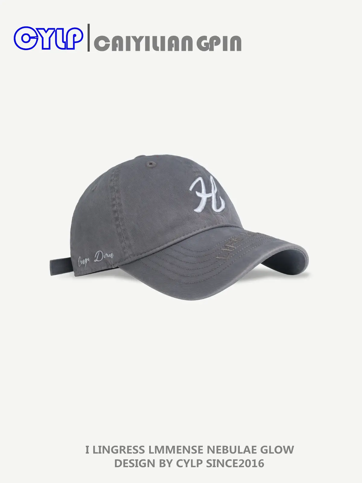 Korean Style H Embroidered Baseball Cap for Women Men - Image 5