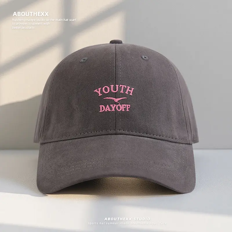Women Letter Embroidered Baseball Cap with Large Head Circumference - Image 5