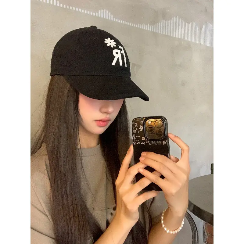Black Letter Embroidered Baseball Cap for Women 2025 - Image 5