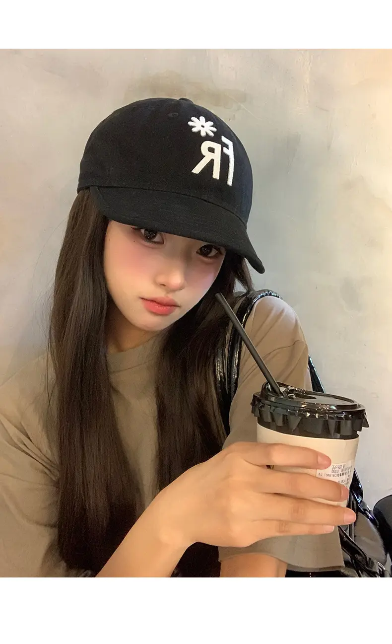 Black Letter Embroidered Baseball Cap for Women 2025 — feature 10