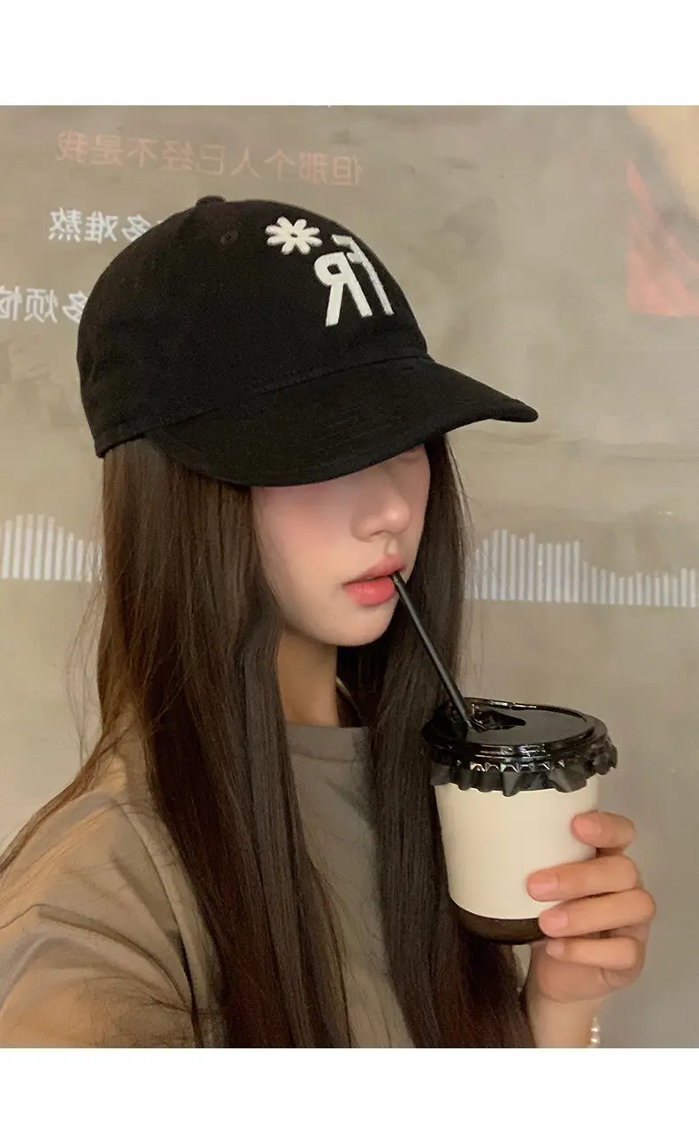Black Letter Embroidered Baseball Cap for Women 2025 — feature 8