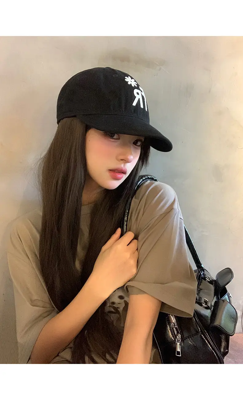 Black Letter Embroidered Baseball Cap for Women 2025 — feature 9