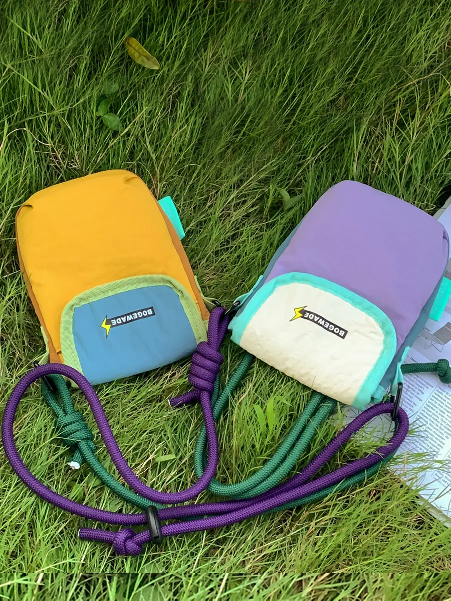 Cross-Border Nylon Phone Bag Women Orange Purple
