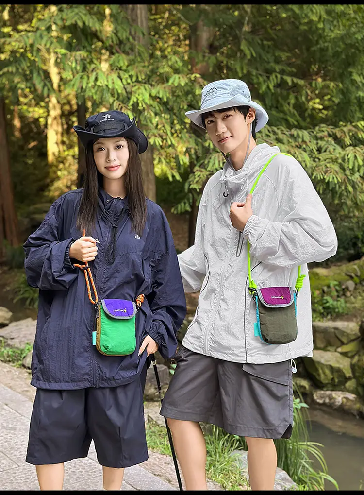 Cross-Border Nylon Phone Bag Women Orange Purple — feature 14