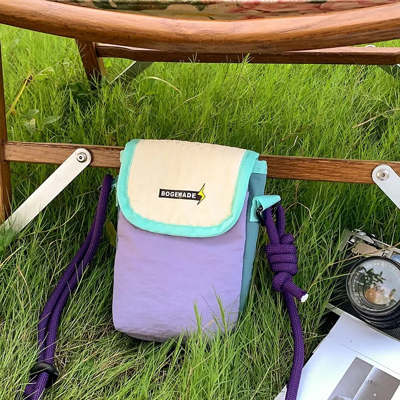 Cross-Border Nylon Phone Bag Women Orange Purple